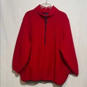 Vintage L.L. Bean Red Half-Zip Pullover Fleece
